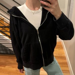 Zara Black Zip Up Hoodie